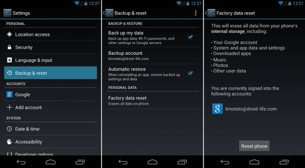 factory Reset android phone,how to factory reset 