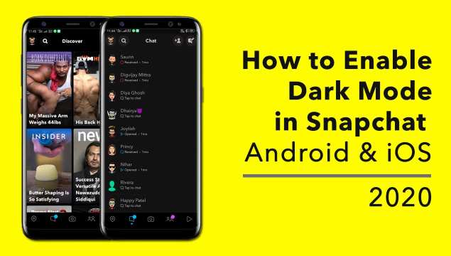 dark mode for snaphat,how to enable it