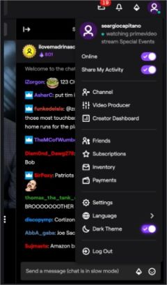twitch dark mode, drak mode for twitch on iphone